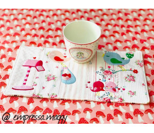 Stickdatei ITH - Patchwork Flip & Fold Platzdecke Untersetzer bis 36x24